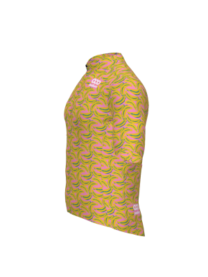 Podiumwear Men's Gold Full Zip Jersey (Cycling) Side View