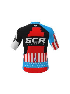 Podiumwear Men's Gold Full Zip Jersey (Cycling) Back View