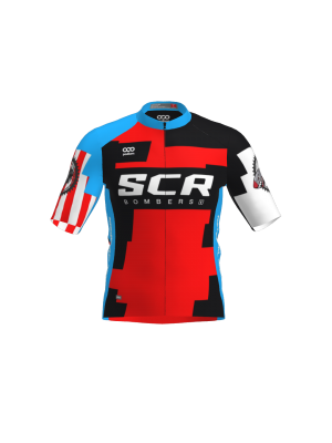 Podiumwear Men's Gold Full Zip Jersey (Cycling) Front View