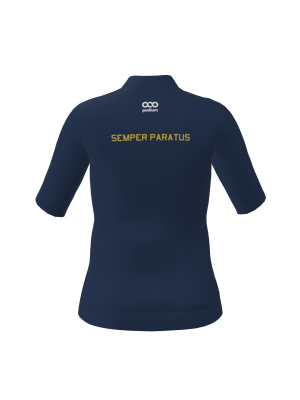 Podiumwear Women's Gold Full Zip Jersey (Cycling) Back View