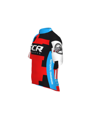 Podiumwear Men's Gold Full Zip Jersey (Cycling) Side View