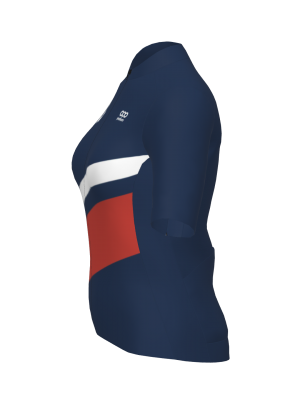 Podiumwear Women's Gold Full Zip Jersey (Cycling) Side View