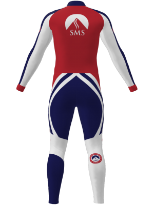 Podiumwear Unisex Gold One-Piece Race Suit (Nordic Skiing) Back View