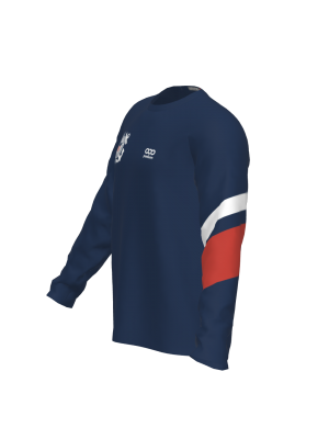 Podiumwear Unisex Crew Neck LS Tee (Running) Side View