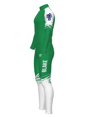 Podiumwear Unisex Silver Two-Piece Race Suit (Nordic Skiing) Side View