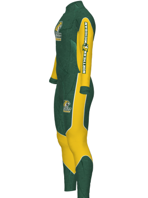 Podiumwear Unisex Gold One-Piece Race Suit (Nordic Skiing) Side View