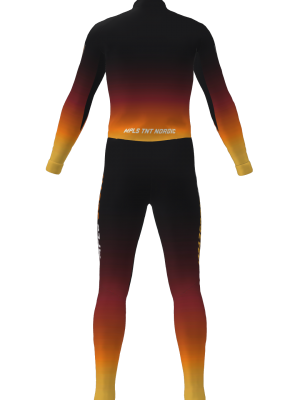 Podiumwear Unisex Silver Two-Piece Race Suit (Nordic Skiing) Back View