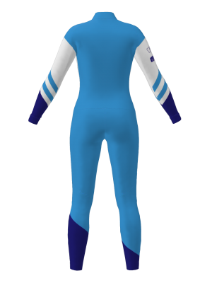 Podiumwear Women's Gold One-Piece Race Suit (Nordic Skiing) Back View