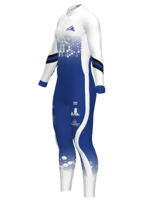 Podiumwear Unisex Gold One-Piece Race Suit (Nordic Skiing) Side View