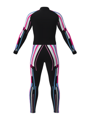 Podiumwear Unisex Gold One-Piece Race Suit (Nordic Skiing) Back View