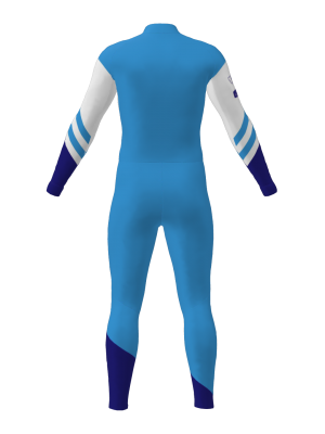 Podiumwear Unisex Gold One-Piece Race Suit (Nordic Skiing) Back View