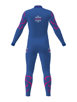 Podiumwear Unisex Gold One-Piece Race Suit (Nordic Skiing) Back View