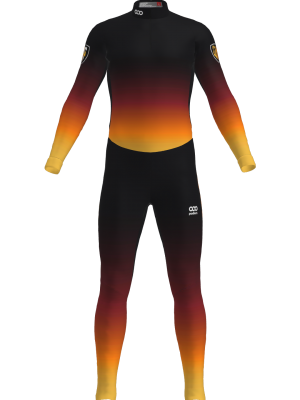 Podiumwear Unisex Silver Two-Piece Race Suit (Nordic Skiing) Front View