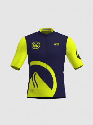 Podiumwear Men's Gold Full Zip Jersey (Cycling) Front View