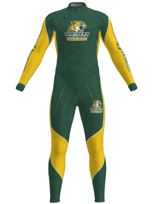 Podiumwear Unisex Gold One-Piece Race Suit (Nordic Skiing) Front View