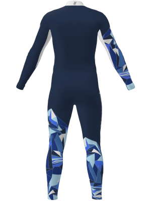 Podiumwear Unisex Gold One-Piece Race Suit (Nordic Skiing) Back View