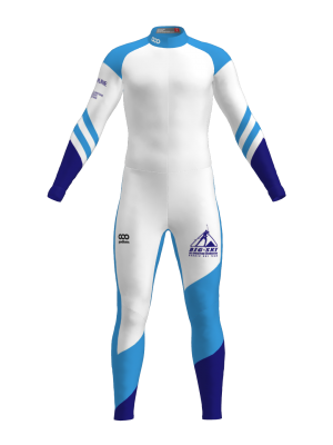 Podiumwear Unisex Gold One-Piece Race Suit (Nordic Skiing) Front View