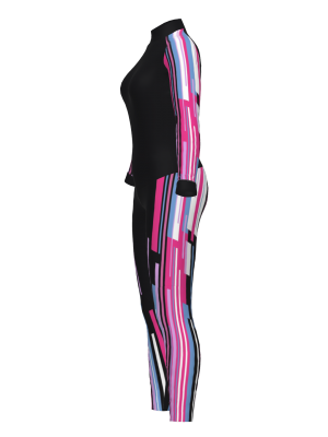 Podiumwear Women's Gold One-Piece Race Suit (Nordic Skiing) Side View