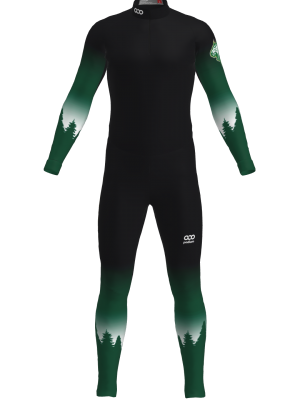 Podiumwear Unisex Silver Two-Piece Race Suit (Nordic Skiing) Front View