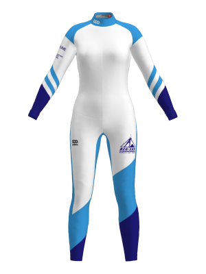 Podiumwear Women's Gold One-Piece Race Suit (Nordic Skiing) Front View