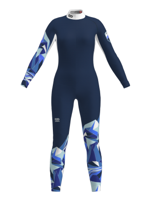 Podiumwear Women's Gold One-Piece Race Suit (Nordic Skiing) Front View