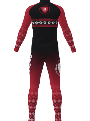 Podiumwear Unisex Silver Two-Piece Race Suit (Nordic Skiing) Back View