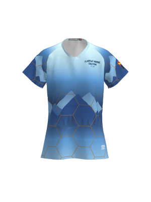 Podiumwear Women's V-Neck Tee (Running) Front View