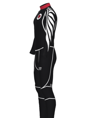 Podiumwear Unisex Silver Two-Piece Race Suit (Nordic Skiing) Side View