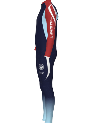 Podiumwear Men's Gold Two-Piece Race Suit (Nordic Skiing) Side View