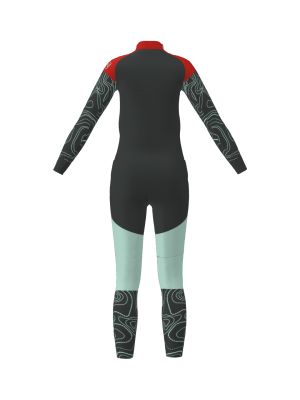 Podiumwear Women's Gold Two-Piece Race Suit (Nordic Skiing) Back View