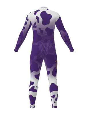 Podiumwear Unisex Gold One-Piece Race Suit (Nordic Skiing) Back View