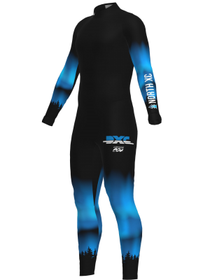 Podiumwear Unisex Gold One-Piece Race Suit (Nordic Skiing) Side View