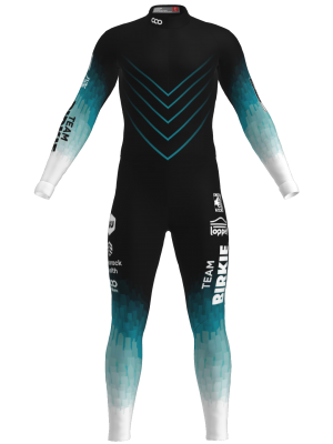 Podiumwear Unisex Gold One-Piece Race Suit (Nordic Skiing) Front View