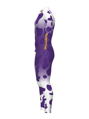 Podiumwear Unisex Gold One-Piece Race Suit (Nordic Skiing) Side View