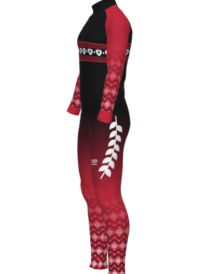 Podiumwear Unisex Silver Two-Piece Race Suit (Nordic Skiing) Side View