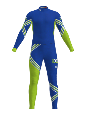Podiumwear Unisex Gold One-Piece Race Suit (Nordic Skiing) Front View