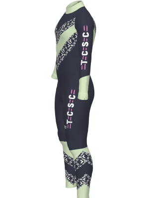 Podiumwear Unisex Gold One-Piece Race Suit (Nordic Skiing) Side View