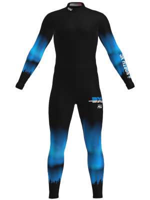 Podiumwear Unisex Gold One-Piece Race Suit (Nordic Skiing) Front View