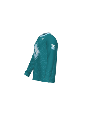 Podiumwear Unisex Silver Long Sleeve Tech Tee (Cycling) Side View