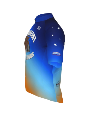 Podiumwear Men's Gold Full Zip Jersey (Cycling) Side View