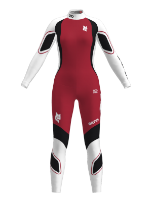 Podiumwear Women's Gold One-Piece Race Suit (Nordic Skiing) Front View