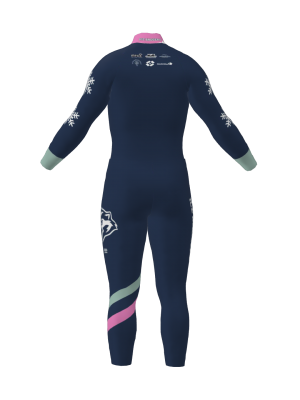 Podiumwear Nordic Child's Two-Piece Race Suit (Nordic Skiing) Back View