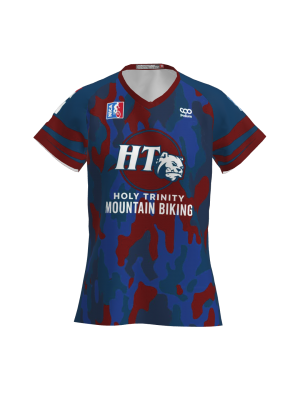 Podiumwear Women's Silver Short Sleeve MTB Jersey (Cycling) Front View