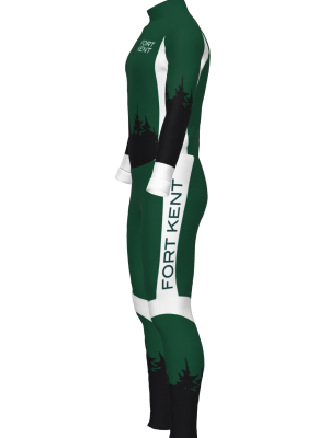 Podiumwear Unisex Silver Two-Piece Race Suit (Nordic Skiing) Side View