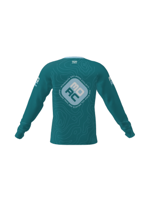 Podiumwear Unisex Silver Long Sleeve Tech Tee (Cycling) Back View