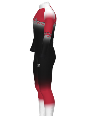 Podiumwear Unisex Silver Two-Piece Race Suit (Nordic Skiing) Side View