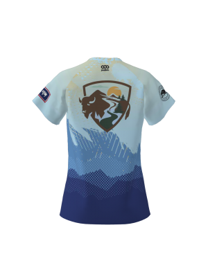 Podiumwear Women's V-Neck Tee (Running) Back View