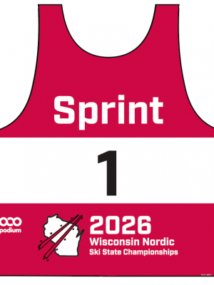 Podiumwear Race Bib (Nordic Skiing) Back View