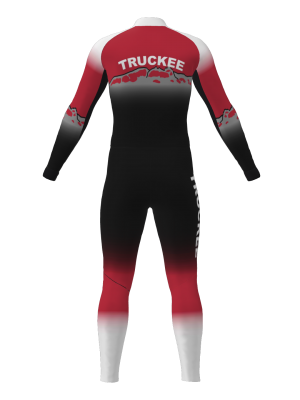 Podiumwear Unisex Gold One-Piece Race Suit (Nordic Skiing) Back View