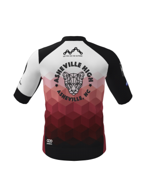 Podiumwear Men's Gold Full Zip Jersey (Cycling) Back View